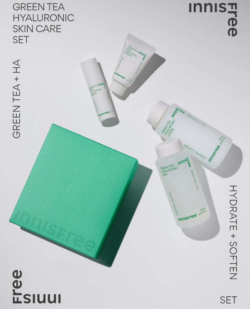 [100% Original] Innisfree Green Tea Hyaluronic Skin care Set