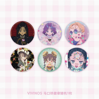 VIVINOS - Candy Hearts Series Tinplate Badge
