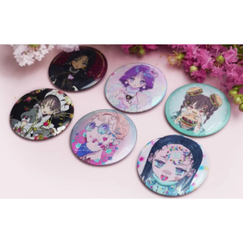 VIVINOS - Candy Hearts Series Tinplate Badge