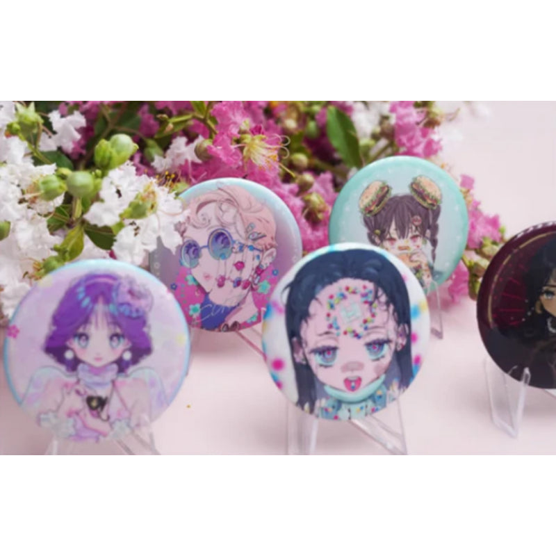 VIVINOS - Candy Hearts Series Tinplate Badge