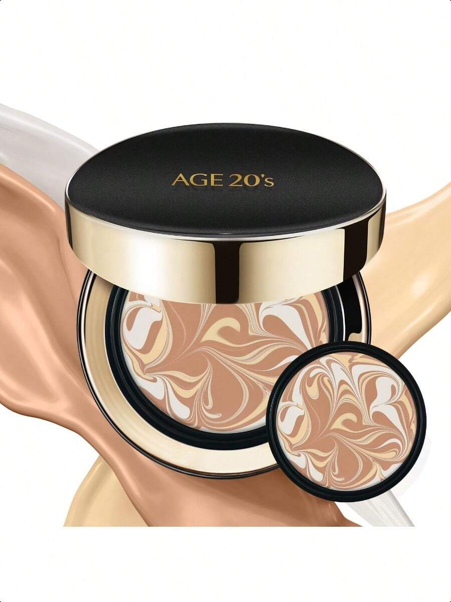 Age20's Signature Essence Pact SPF 50+ | Pack Of 2 | 23 Medium Beige14g/0.49 Oz | Cream Foundation, Dewy Finish
