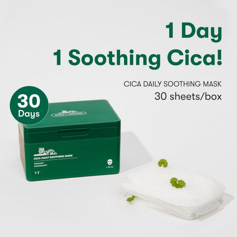 VT Pro Cica Daily Soothing Facial Masksheet 30ea | Cica Vital Masksheet 30ea | Cica Collagen Masksheet 30ea | Cica Reti-A Masksheet 30ea | Vita-Light Brightening Mask 30ea VT COSMETICS