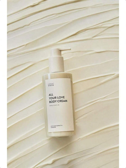 sioris All Your Love Body Cream 300ml/10.14 Oz Deep Moisturizing Revitalize Vitamin Body Cream For Dry And Sensitive Skin And Family