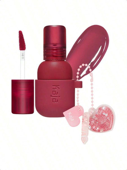 Kaja Lip & Blush Glazed Keychain Stain - Jelly Charm 3g/0.1oz | Compact Keychain - Style Lip And Blush Stain | Infused With Triple Berry Complex, Lemon Fruit Extract