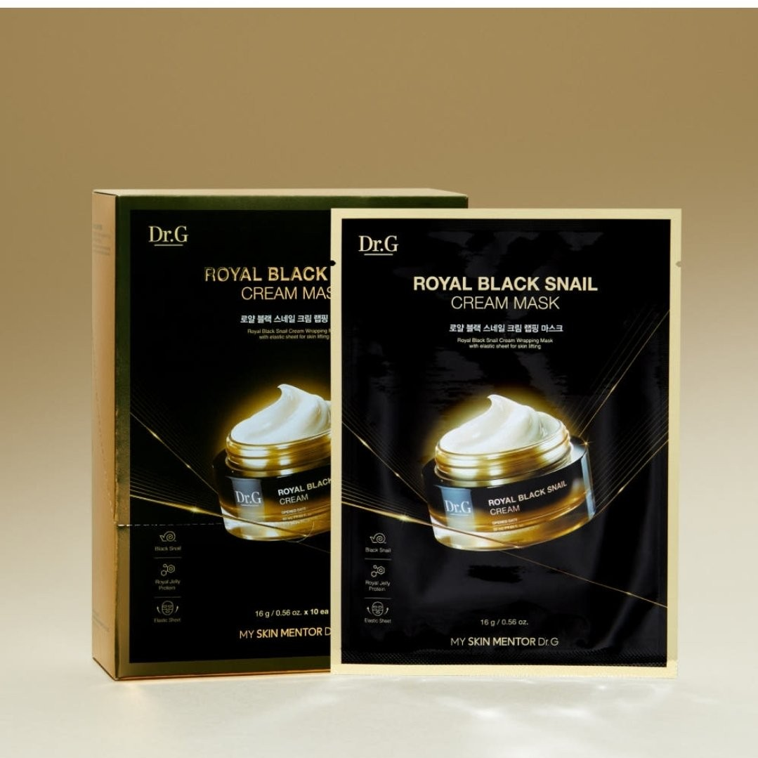 DR.G ROYAL BLACK SNAIL CREAM MASK 5PCS