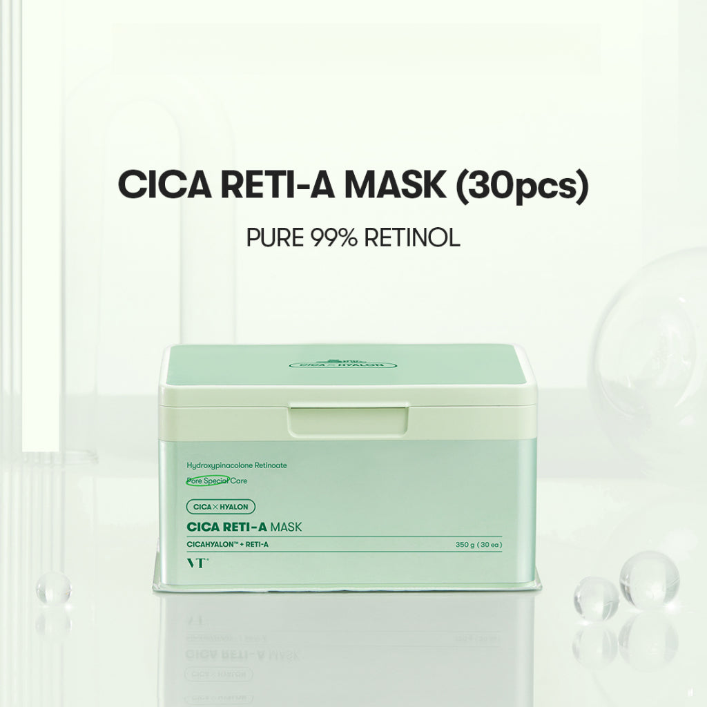 [VT COSMETICS] Cica Retinol Essence 0.1& Cream 0.05& Reti-A Mask 30pcs