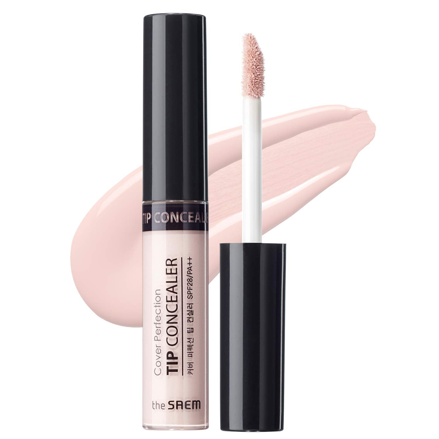 THE SAEM Cover Perfection Tip Concealer, Liquid Multi-Use Concealer, Full Coverage Makeup for Acne Dark Spots Dark Circles Hyperpigmentation and Blemishes