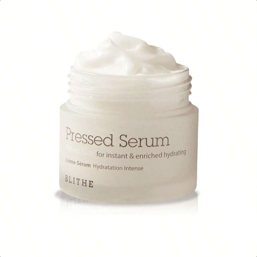 Blithe Pressed Serum 68.79% Wild Yam Moisturizing Serum With Cream Texture For Women, Vegan Mucin Safe For Sensitive Skin