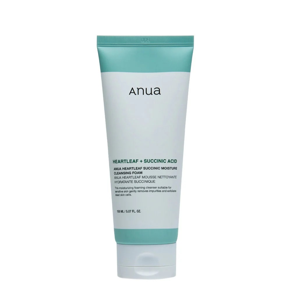Anua Heartleaf Succinic Moisture Cleansing Foam 150ml new packging