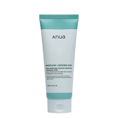 Anua Heartleaf Succinic Moisture Cleansing Foam 150ml new packging