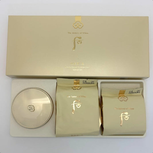 THE History of WHOO Gongjinhyang:Mi Luxury Golden Cushion No. 21 Set SPF50+PA+++(13g x 3)