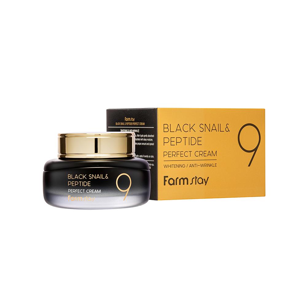 FARM STAY Anti-Wrinkle Facial Cream with Black Snail Extract and Peptides 55ml