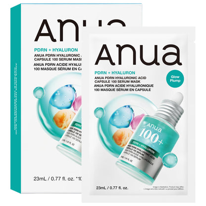 ANUA PDRN Hyaluronic Acid Capsule 100 Serum Mask 10PCS