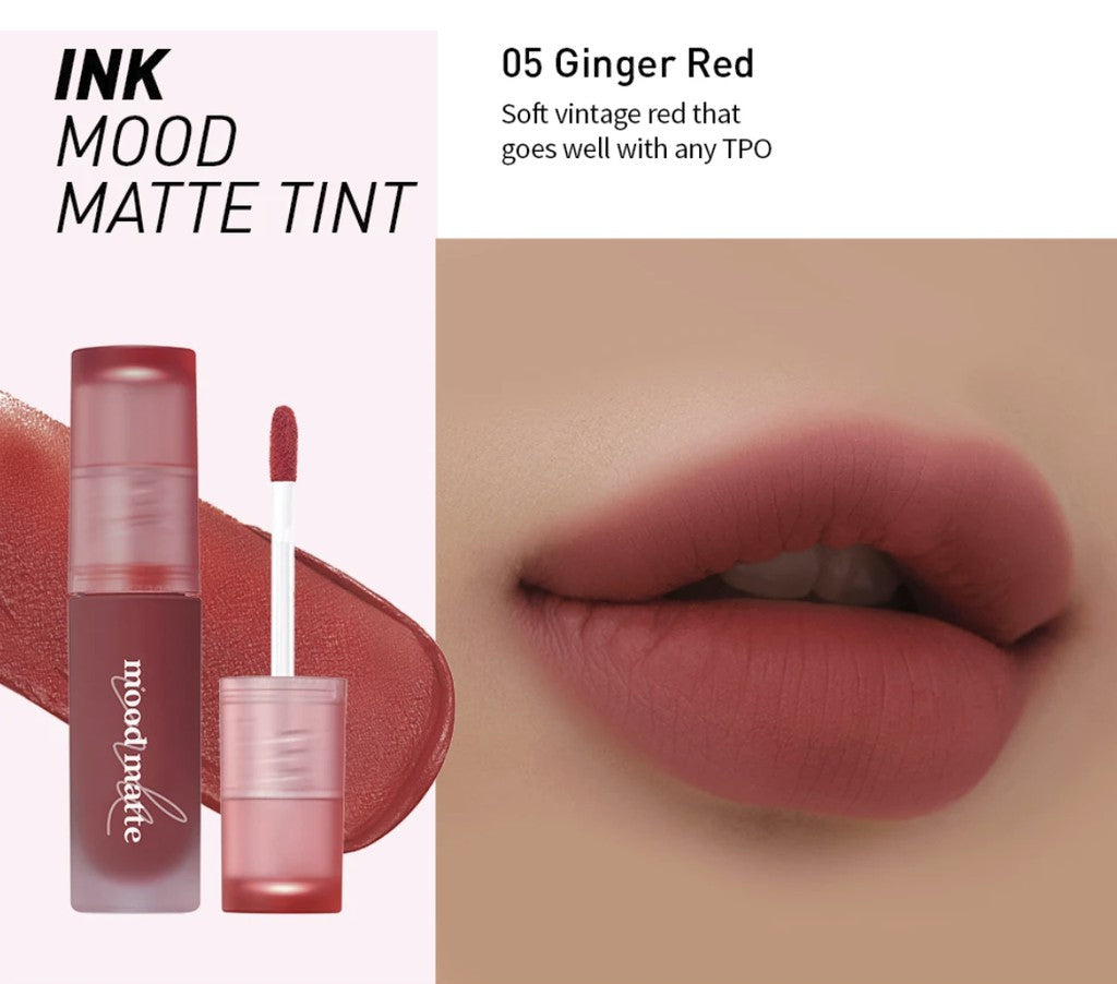 [PERIPERA] Ink Mood Matte Tint - 05 Ginger Red