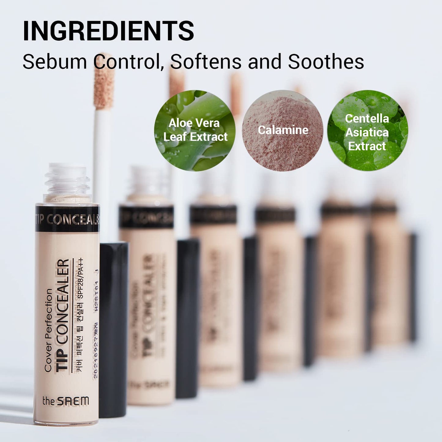 THE SAEM Cover Perfection Tip Concealer, Liquid Multi-Use Concealer, Full Coverage Makeup for Acne Dark Spots Dark Circles Hyperpigmentation and Blemishes