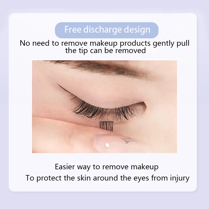 [100% Original] Inhak Upgrade Glue-Free Eyelash - A ver. Natural Curl/B ver. Volume and Curl Eyelashes Extension Simulation Segmented Grafting DIY Lashes False Eyelash Makeup Tool