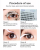 Inhak Upgrade Glue-Free Eyelash - A ver. Natural Curl/B ver. Volume and Curl Eyelashes Extension Simulation Segmented Grafting DIY Lashes False Eyelash Makeup Tool