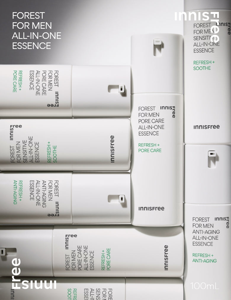 [100% Original] Innisfree Forest For Men Series (All-In-One Essence & Shaving Foam Cleanser & Fresh Skin & Fresh Lotion)