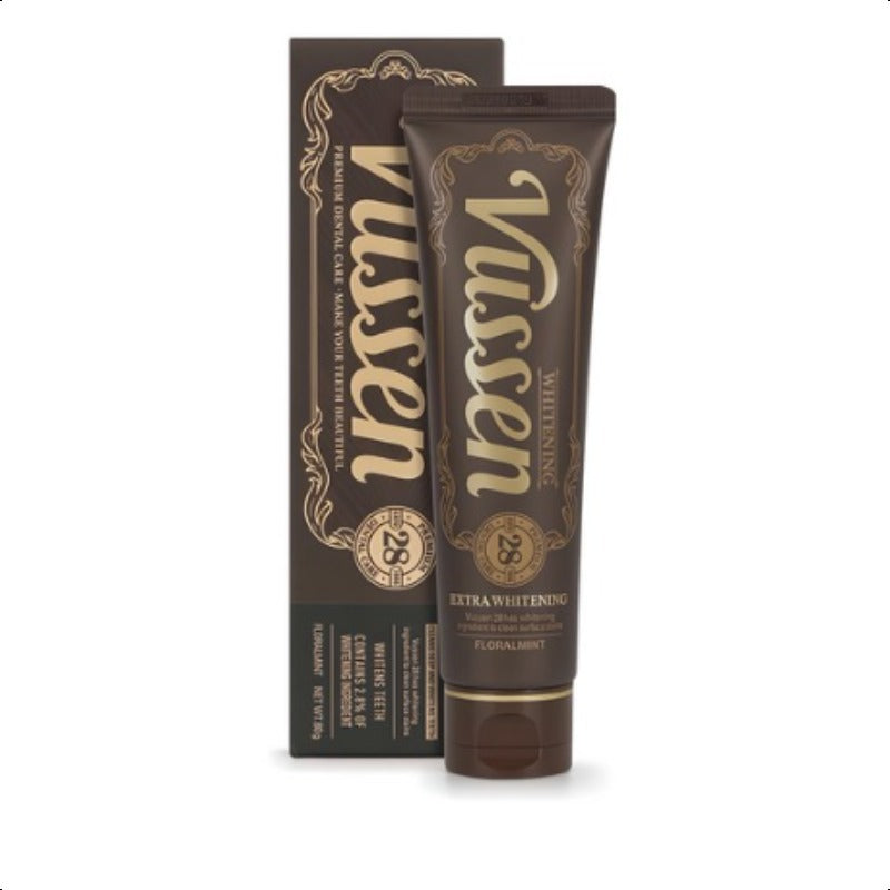 VUSSEN 28 Teeth Whitening Gel, Floral Mint Flavour 80g