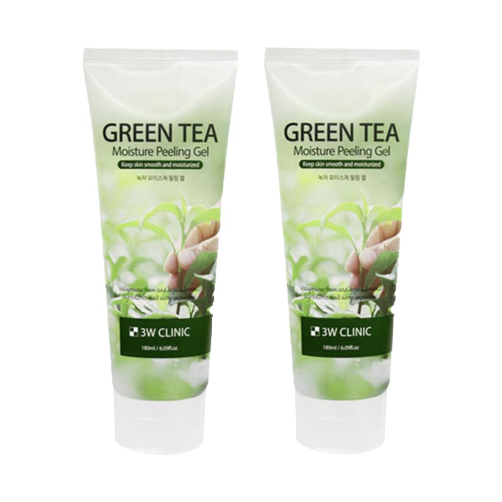 3w Clinic Green Tea Moisture Peeling Gel 180ml (3 Options)