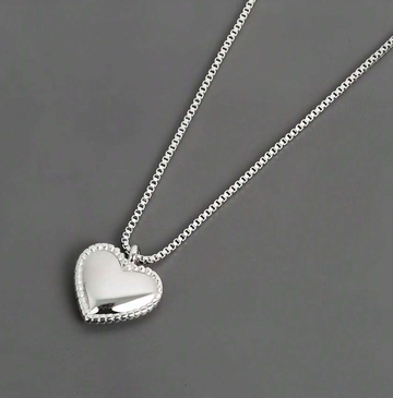 Sterling Silver Heart Pendant Necklace