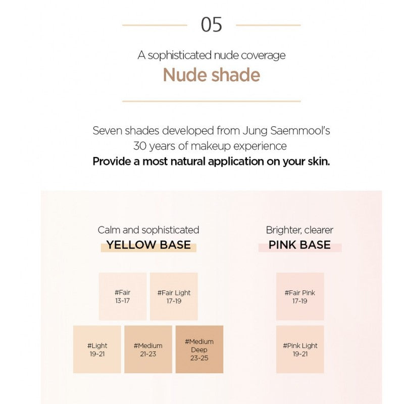 [100% Original] JUNG SAEM MOOL  Essential Skin Nuder Cushion (refill included) Set JUNGSAEMMOOL