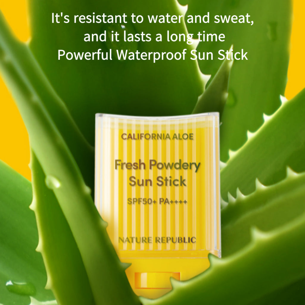 [NATURE REPUBLIC]California Aloe Fresh Powdery Sun Stick 24g/Moisturising Tone Up Sun Block 57ml From Korea