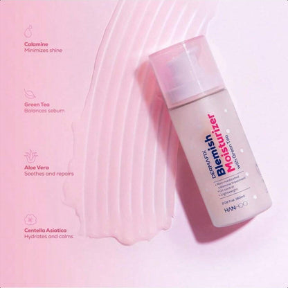 DermaFix Blemish Moisturizer, 2.02 Fl . Oz. 60ml, With Calamine, Green Tea, And Aloe, Lightweight Daily Facial Moisturizer, For Oily, Acne-Prone Skin, Moisturizer For Acne Regimen, Korean Skincare