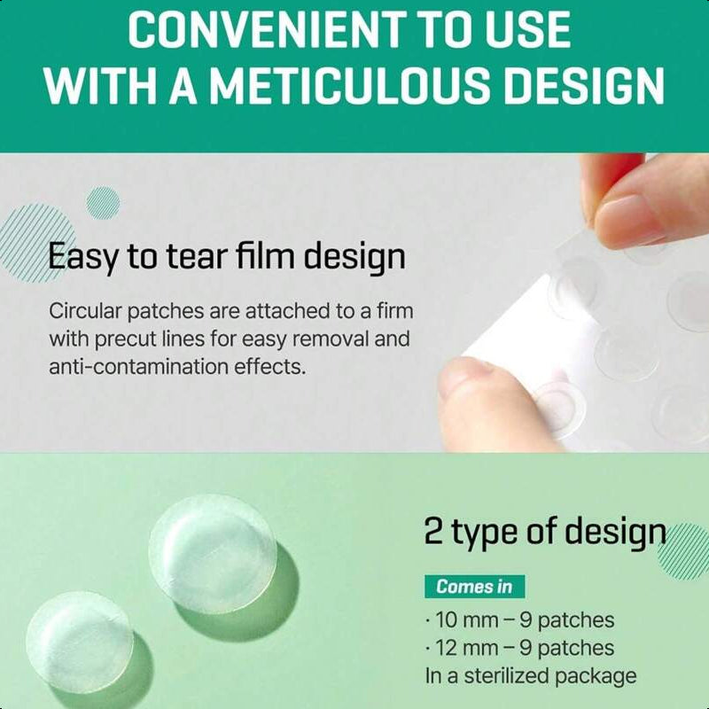 SOME BY MI 30 Days Miracle Clear Spot Patch - Pack Of 5, 90 Counts, 2 Size(10mm 45Counts, 12mm 45Counts)
