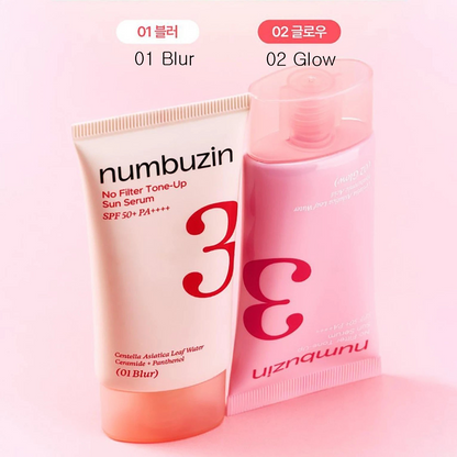 Numbuzin No.3 No Filter Tone Up Sun Serum SPF50+PA++++ 50ml
