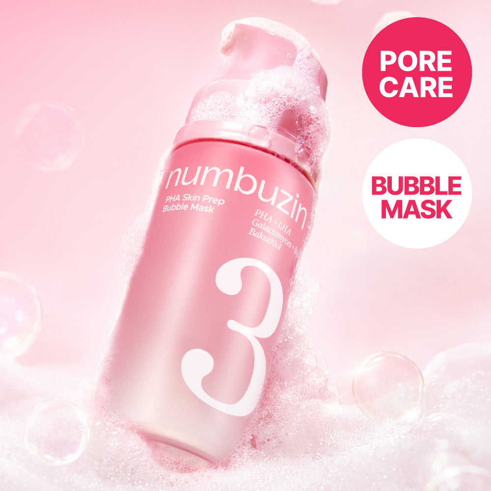 Numbuzin No.3 Smooth Texture PHA Prep Bubble Pack 90ml