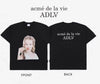 ADLV donut T-shirt with teddy bear print loose short sleeved shirt for men and women