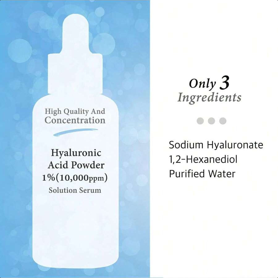Cos De BAHA Pure Hyaluronic Acid 1% Serum 10,000ppm 60ml/2.02 Oz