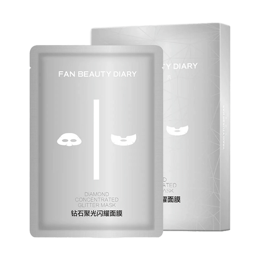 FAN BEAUTY DIARY Diamond Radiance Glow Mask – Hydrating, Repairing, and Soothing for Redness and Itchiness, Strengthens Skin Barrier, 5-Piece Pack
