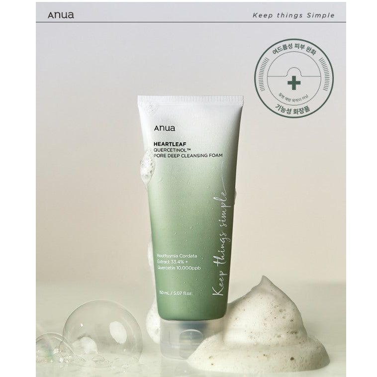 ANUA Heartleaf Quercetinol Pore Deep Cleansing Foam 150ml/Sunccinic Cleanser 150ml/LHA Peeling Gel 120ml