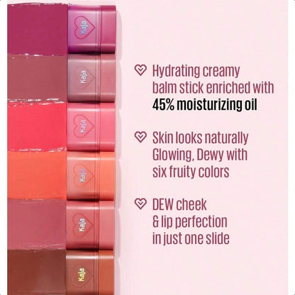 Kaja Cheek & Lip - Dewy Bar 06 Grapefruit Gelato 10g/0.35 Oz | Creamy Blusher And Balm Multi-Stick | Infused With 45% Moisturizing Oil