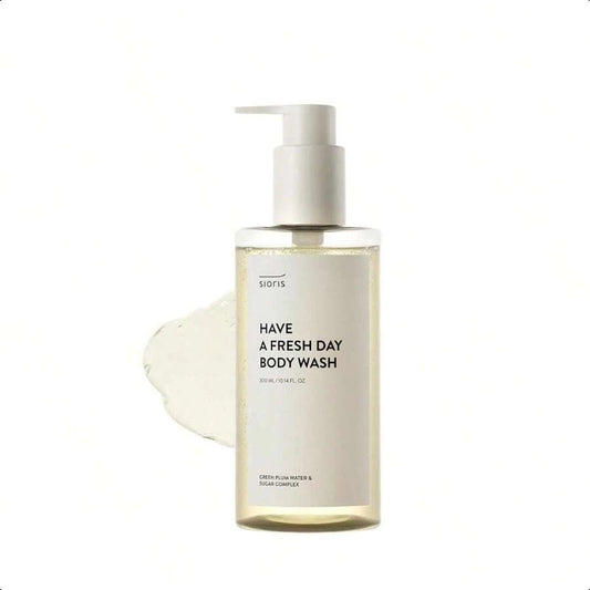 sioris Have A Fresh Day Body Wash 300ml/10.14 Oz Contain Natural Sulfactant AHA BHA Slightly Acid Sugar Vitamin Cleanser For Sensitive