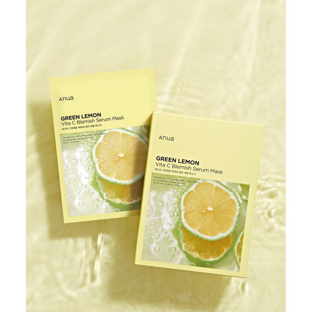 Anua Green Lemon Vitaci Blemish Serum Mask 25ml 10 Sheets