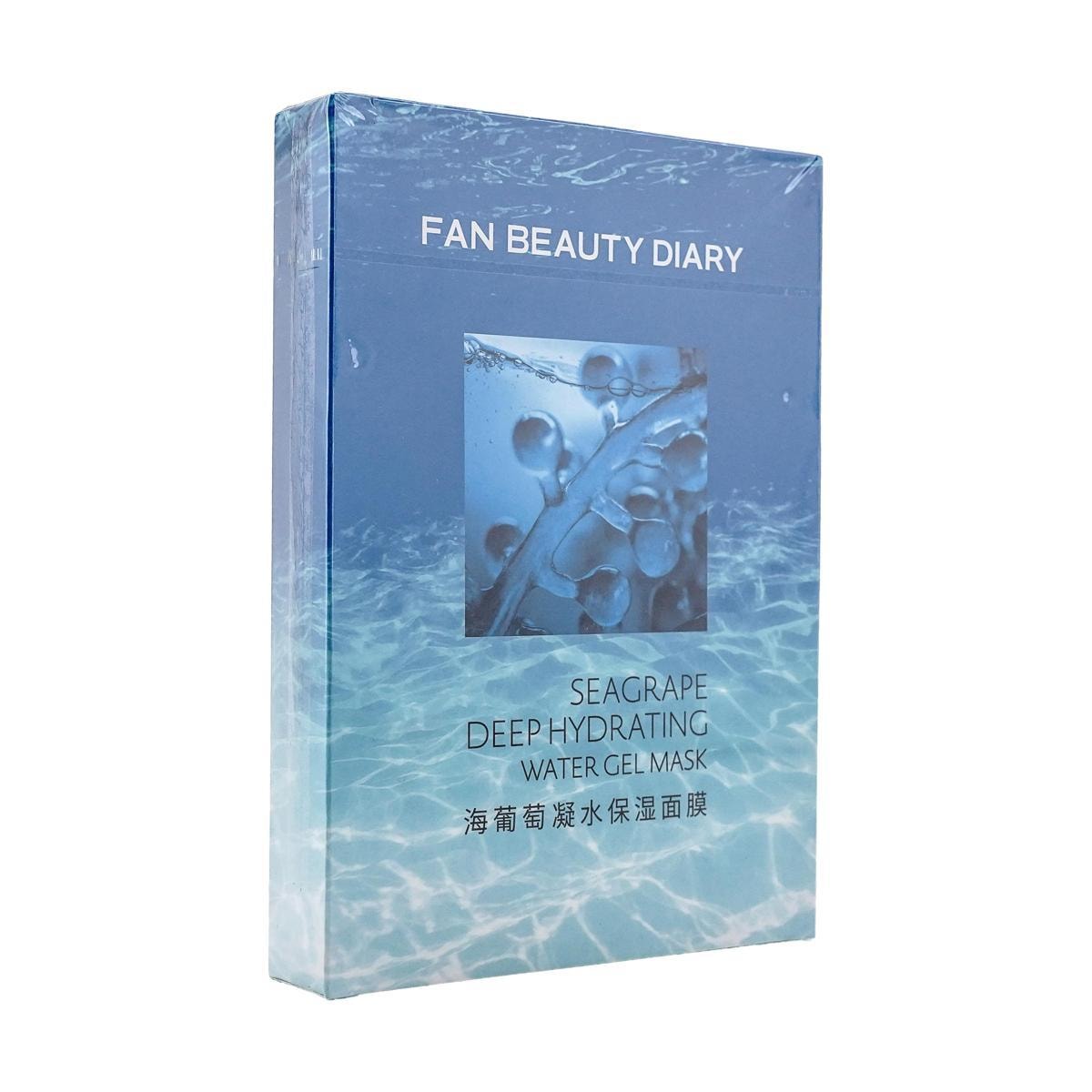 FAN BEAUTY DIARY Sea Grape Moisturizing Gel Mask, Hyaluronic Acid Hydrating, 5 Sheets