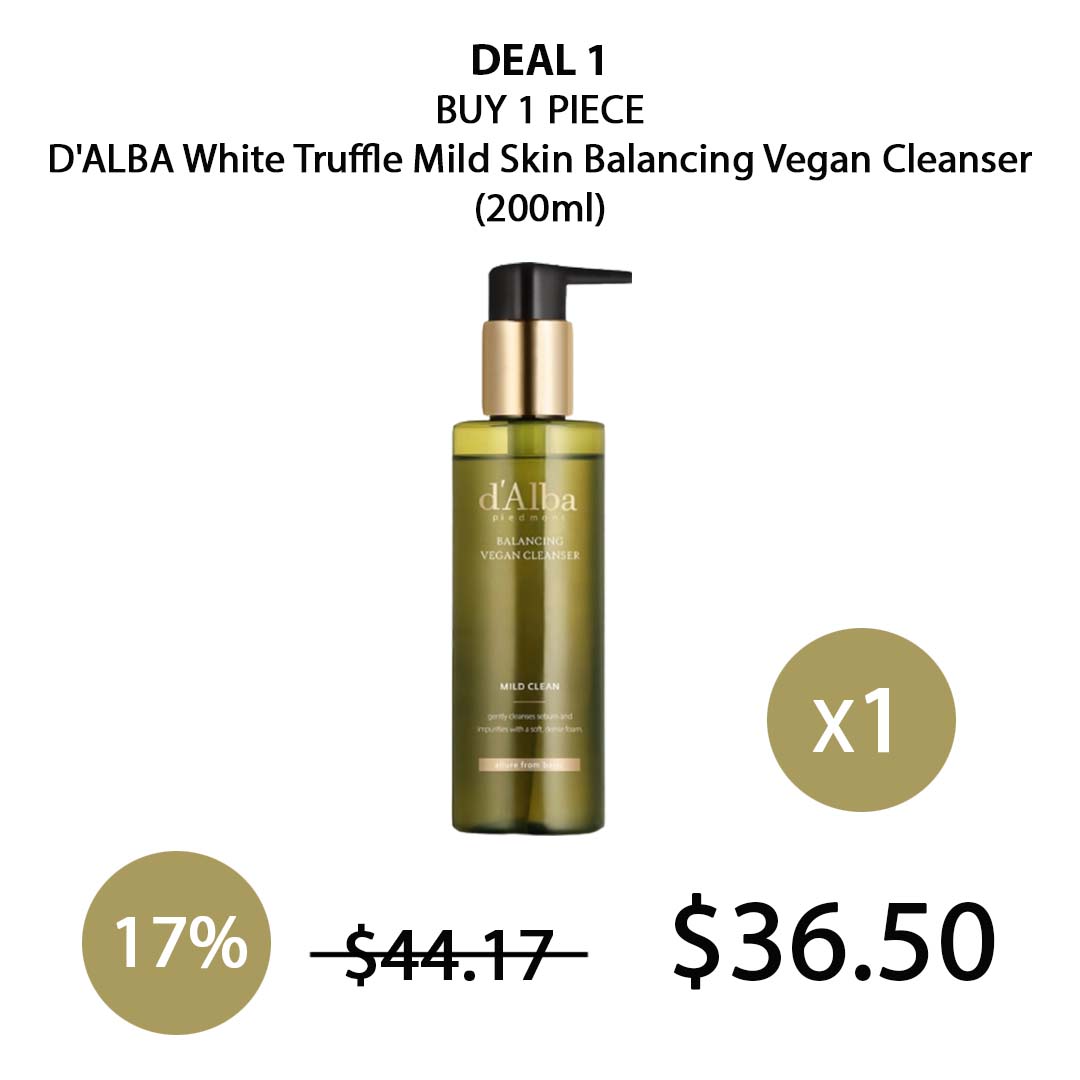 (D'ALBA) White Truffle Mild Skin Balancing Vegan Cleanser 200ml