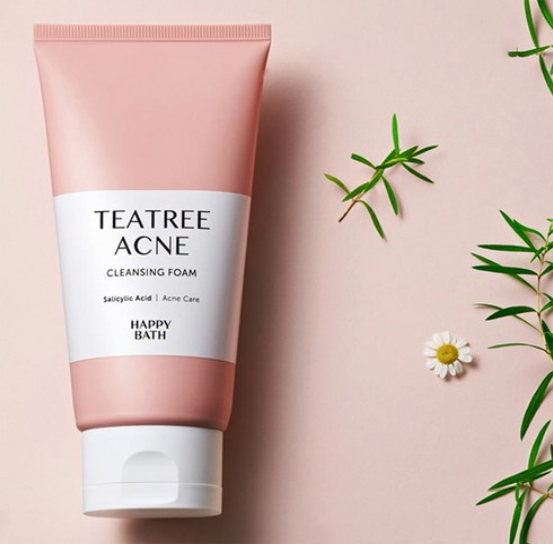 Happy Bath Teatree Acne Cleansing Foam 150g/Suitable for acne-prone skin/Sensitive skin