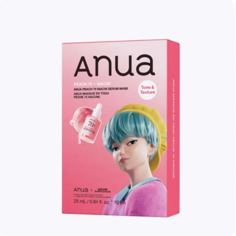 ANUA KPDH Peach 70 Niacinamide Essence Mask 10 Sheets