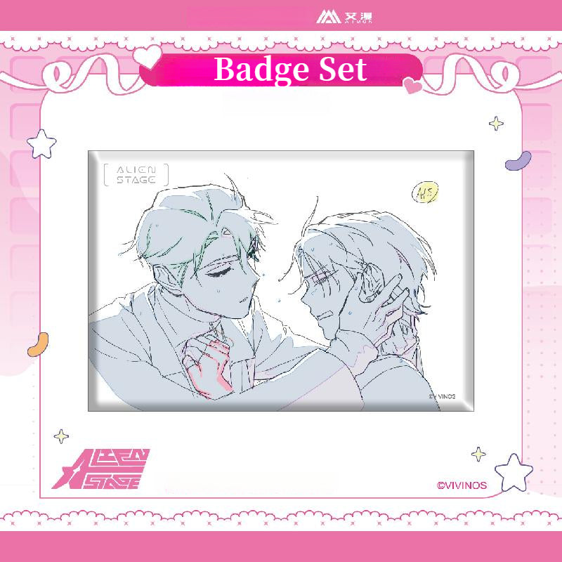 Alien Stage x Aimon Line Art Badge Set & Holographic Card Holder Set(in stock now)