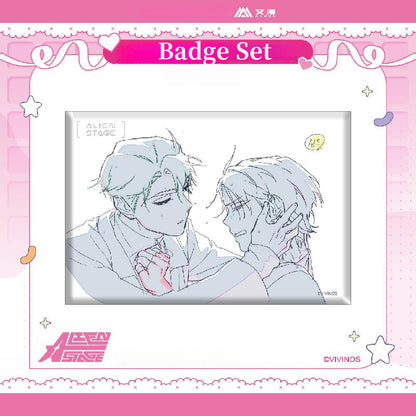 Alien Stage x Aimon Line Art Badge Set & Holographic Card Holder Set(in stock now)