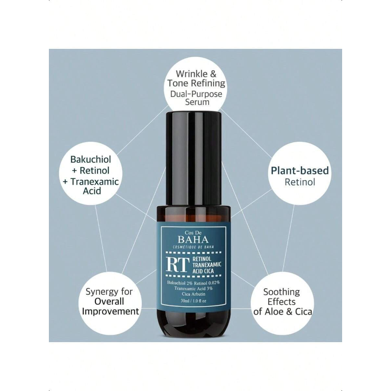 Cos De BAHA Retinol & Tranexamic Acid Radiance Boost Facial Serum 30ml