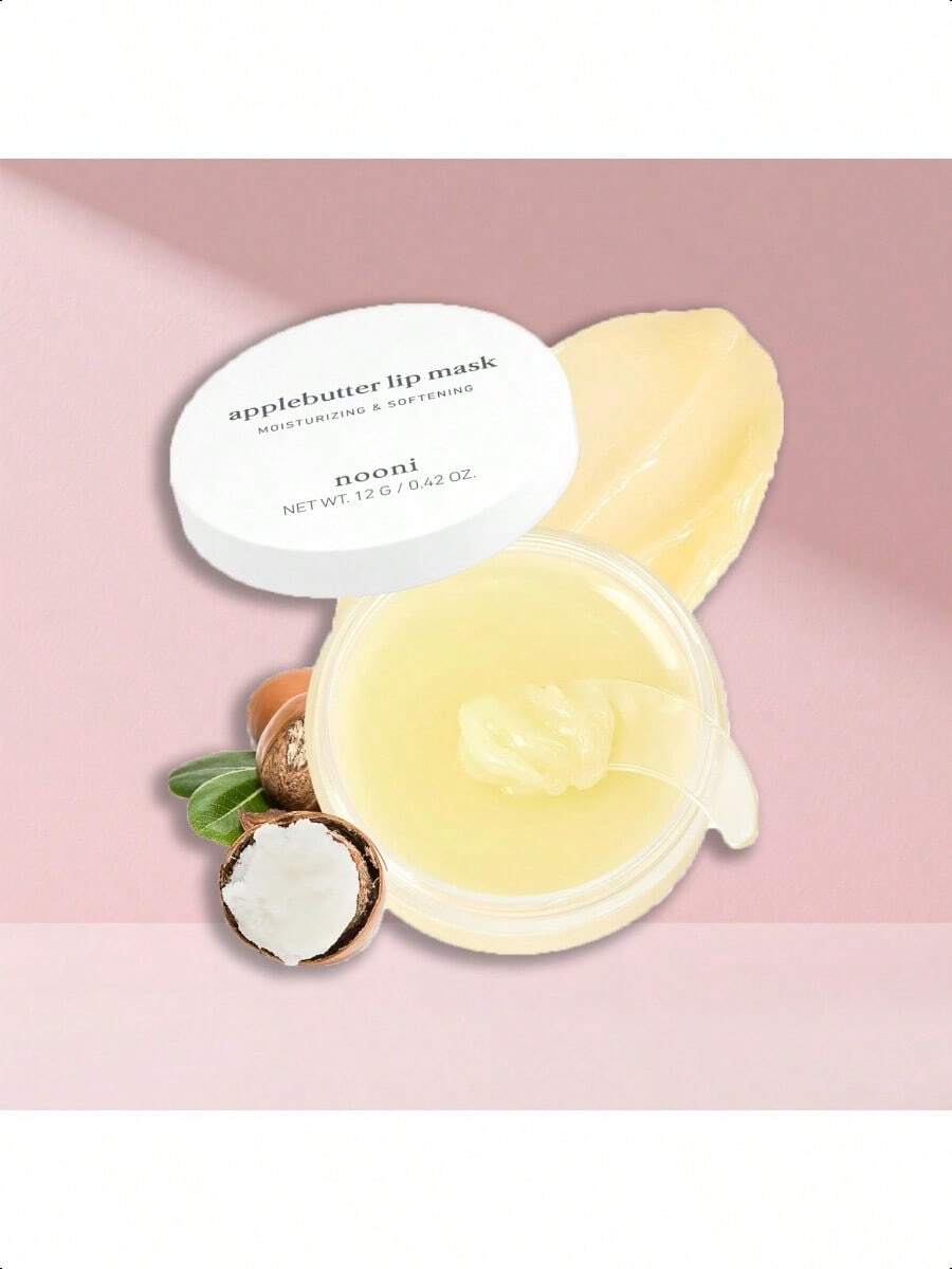 Nooni Applebutter Lip Sleeping Mask 12g/0.42 Oz | Shea Butter, Vitamins, Nourishing Treatment For Dry Lips, Soothing, Overnight Moisturizer, Mother's Day