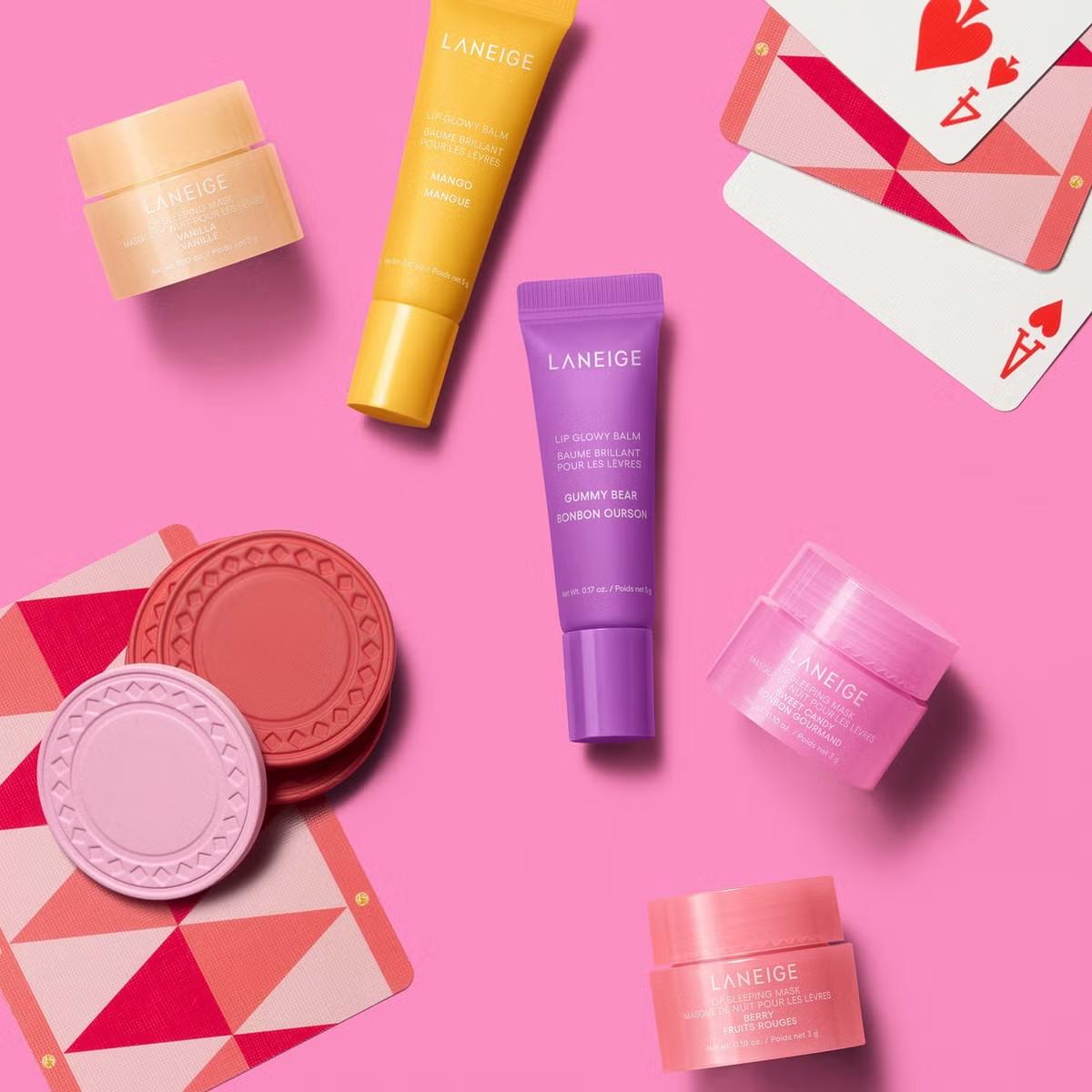 LANEIGE Midnight Minis Lip Care Holiday 5Pieces Gift Sets – Lip Mask, Water Bank, Lip Glowy Balm