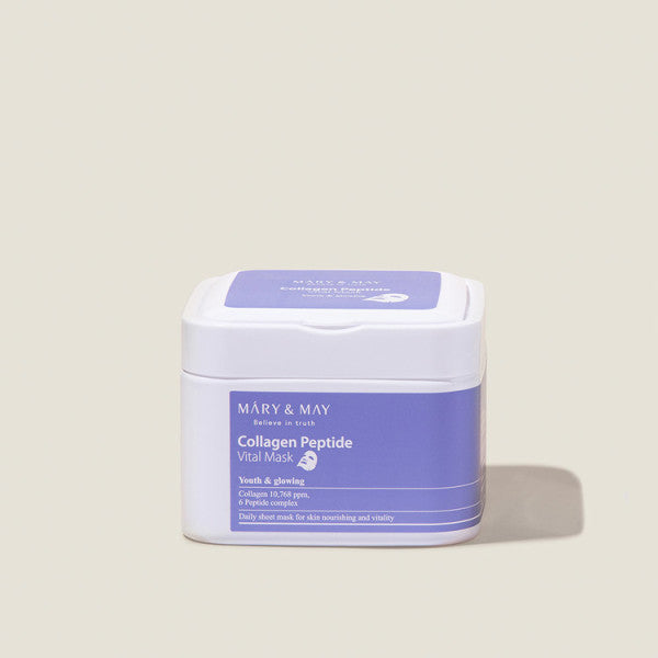 mary&may Collagen Peptide Vental Pull-free mask pack 30pcs