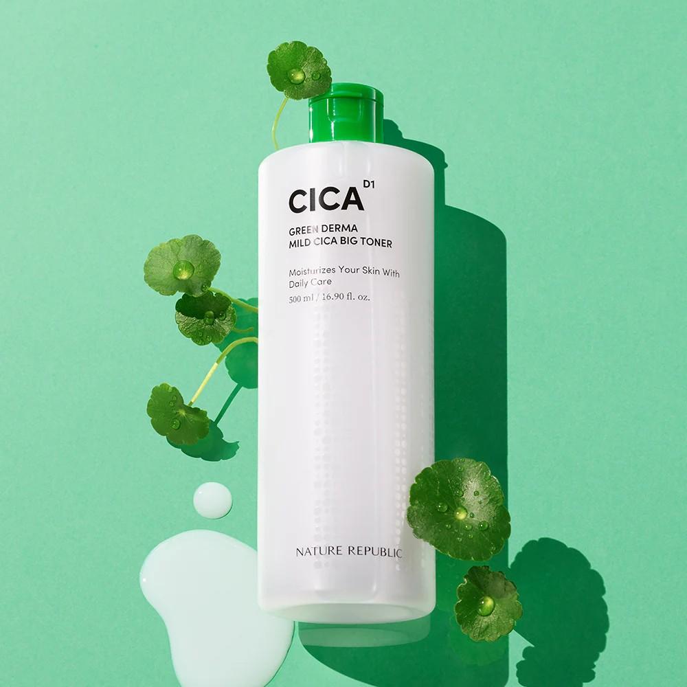 Nature Republic Renewed Green Derma Mild Cica Big Toner 500ml