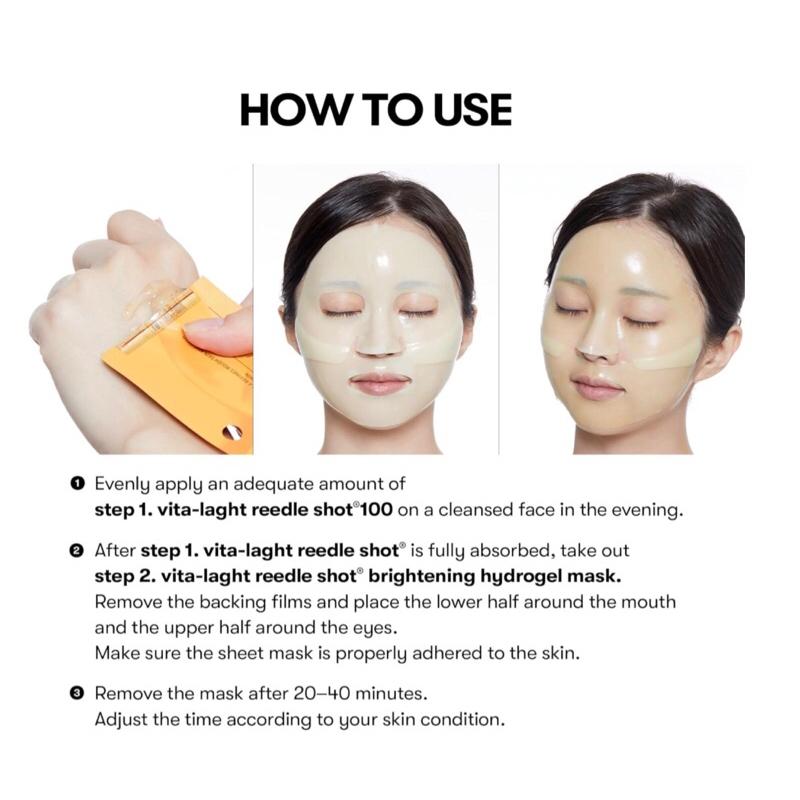 VT  Vita-Light Reedle Shot 100 2-Step Hydrogel Mask 34.5g*4pcs